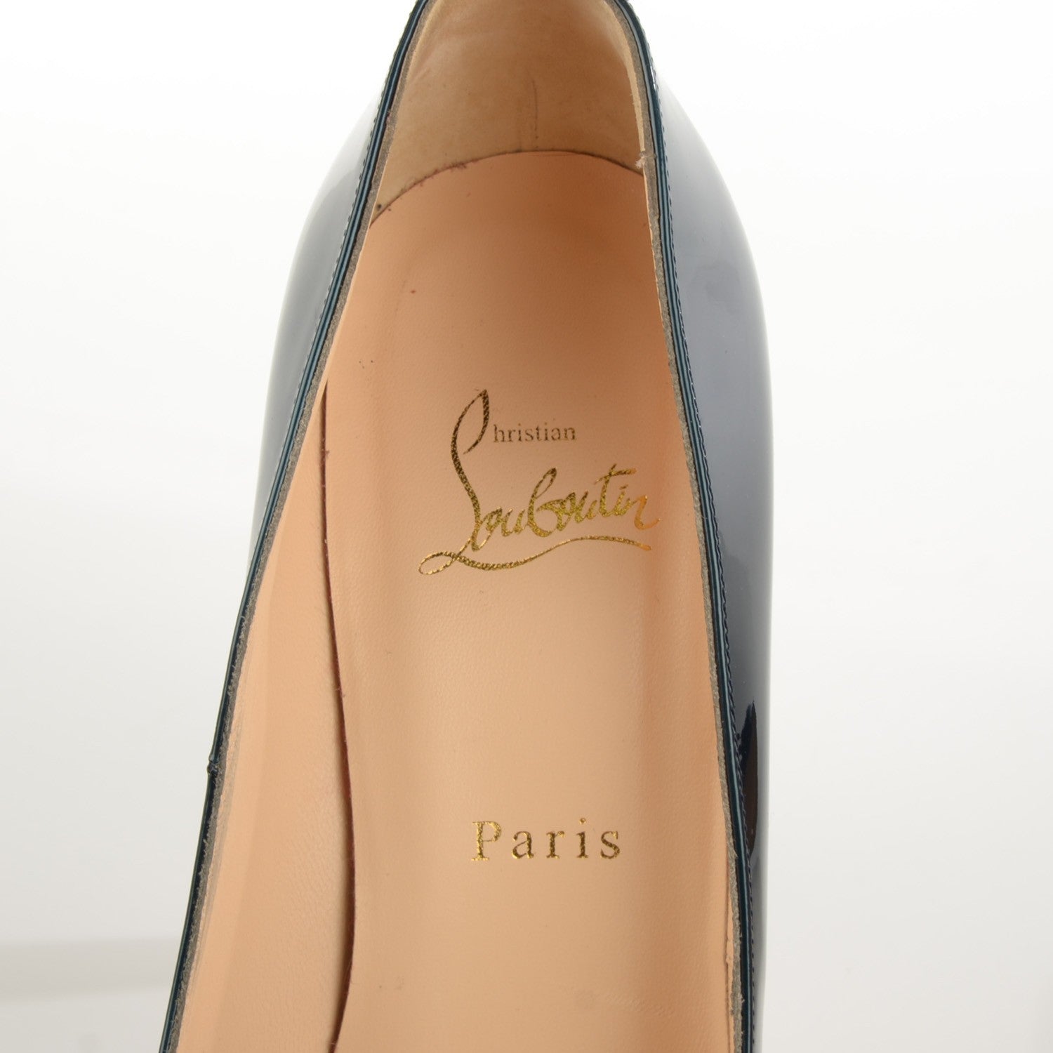 Christian Louboutin Metallic Patent Bianca 140 Pumps Peacock 7 of 7