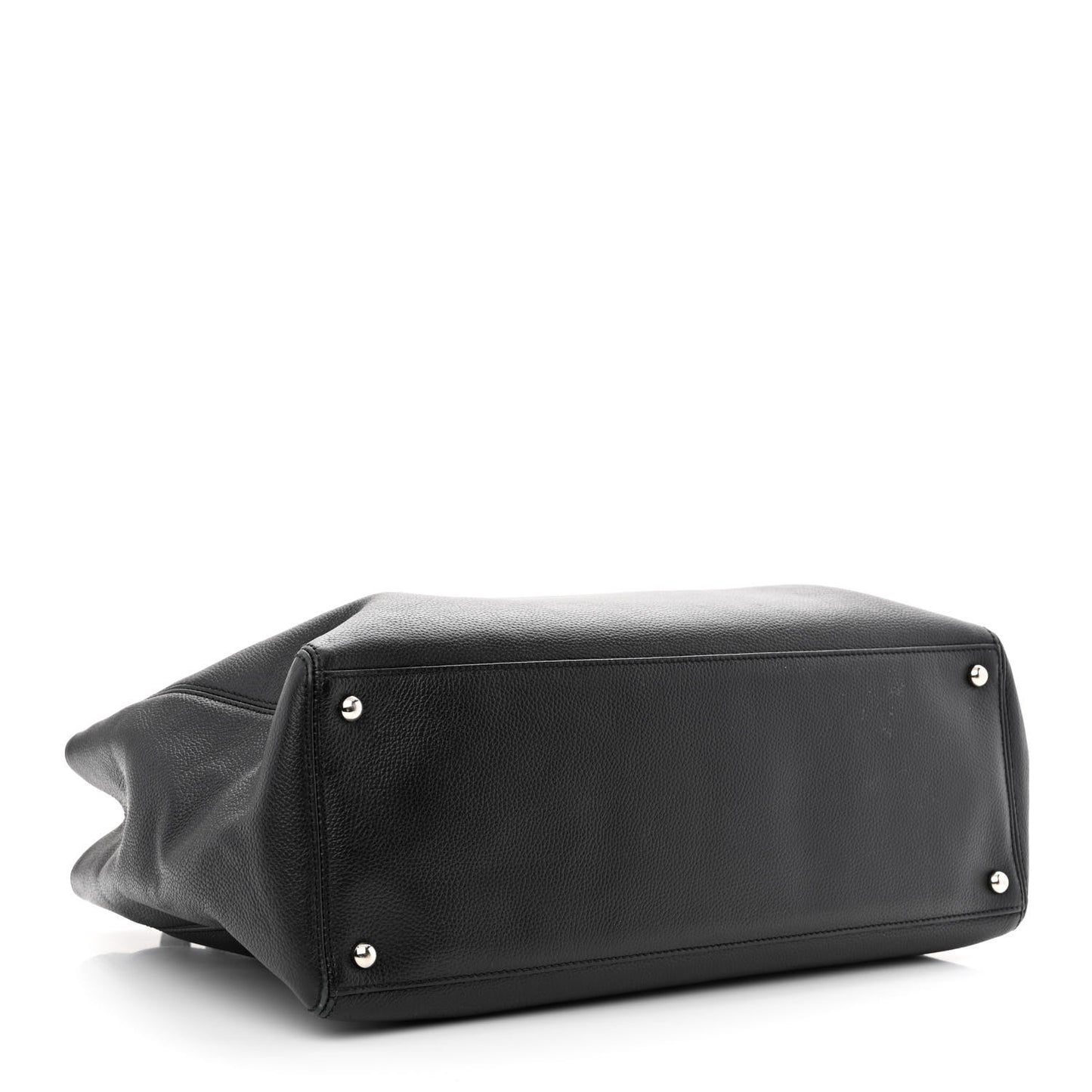 Calfskin Cerf Executive Shopper Tote Black