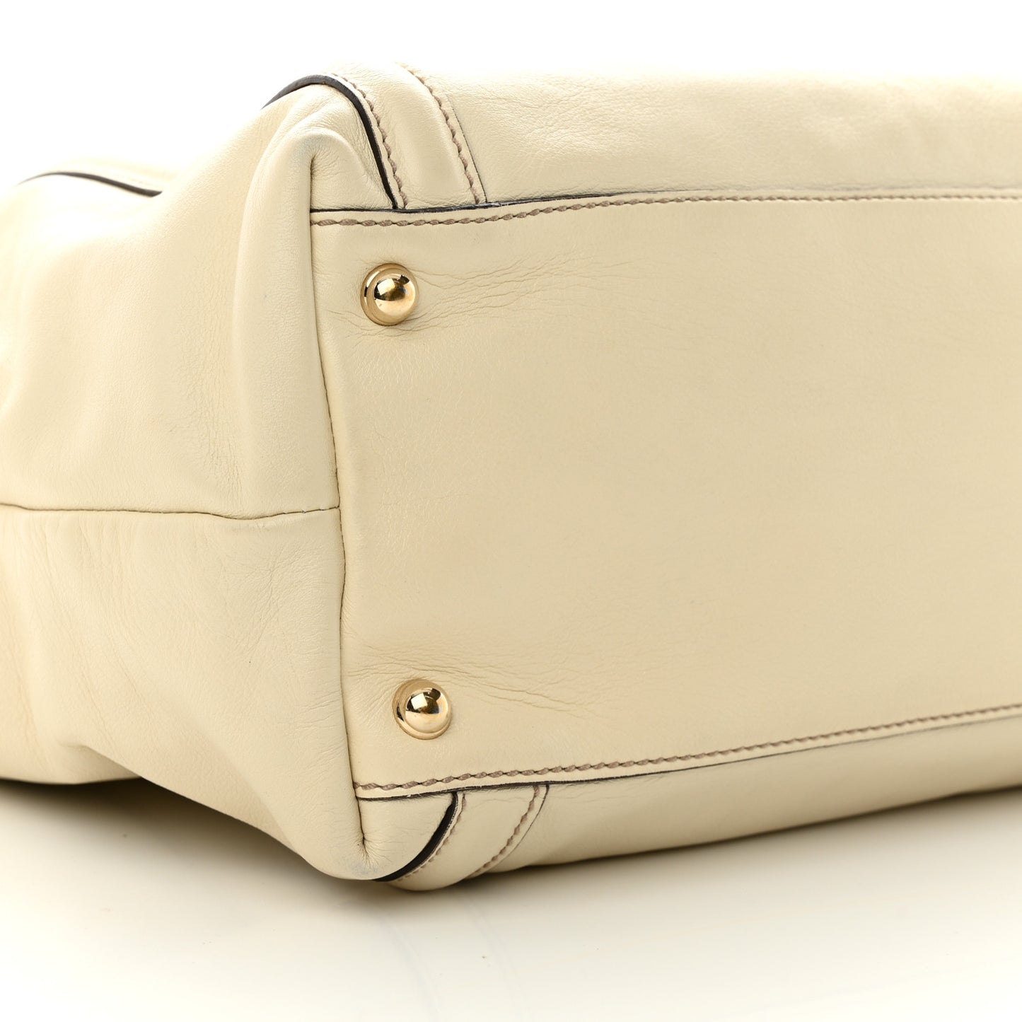 Calfskin Large Britt Shoulder Bag Ivory