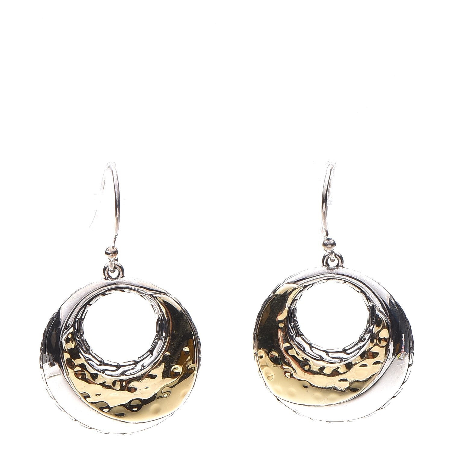 John Hardy Sterling Silver 22K Yellow Gold Palu Earrings 1 of 5