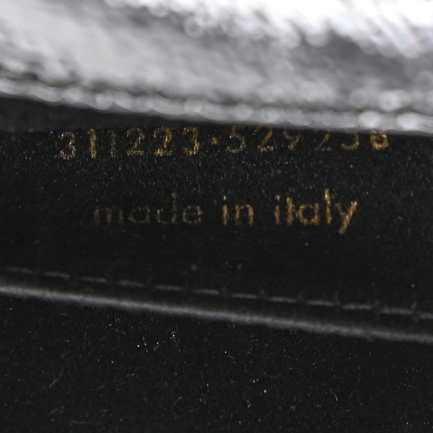 Textured Patent Monogram Large Belle De Jour Clutch Black
