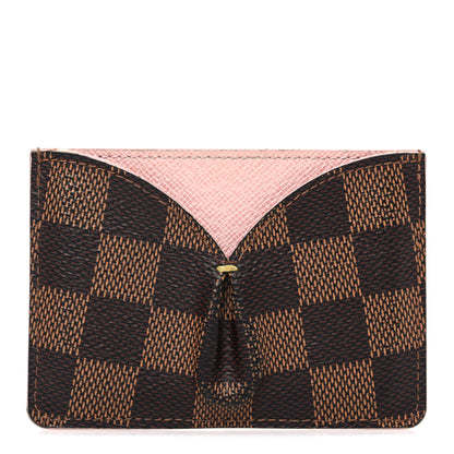 Louis Vuitton Damier Ebene Caissa Card Holder Rose Ballerine 1 of 7