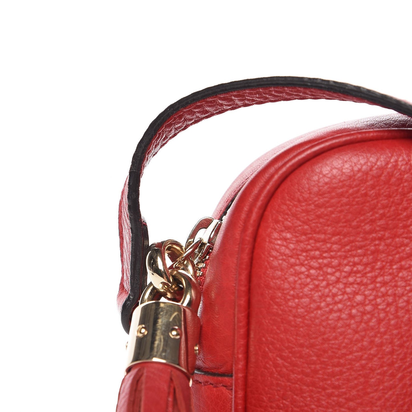 Pebbled Calfskin Small Soho Disco Bag Tabasco Red