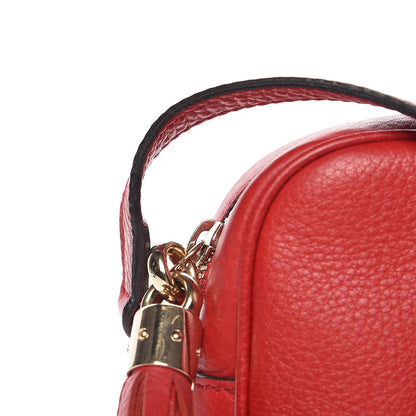 Gucci Pebbled Calfskin Small Soho Disco Bag Tabasco Red 11 of 12