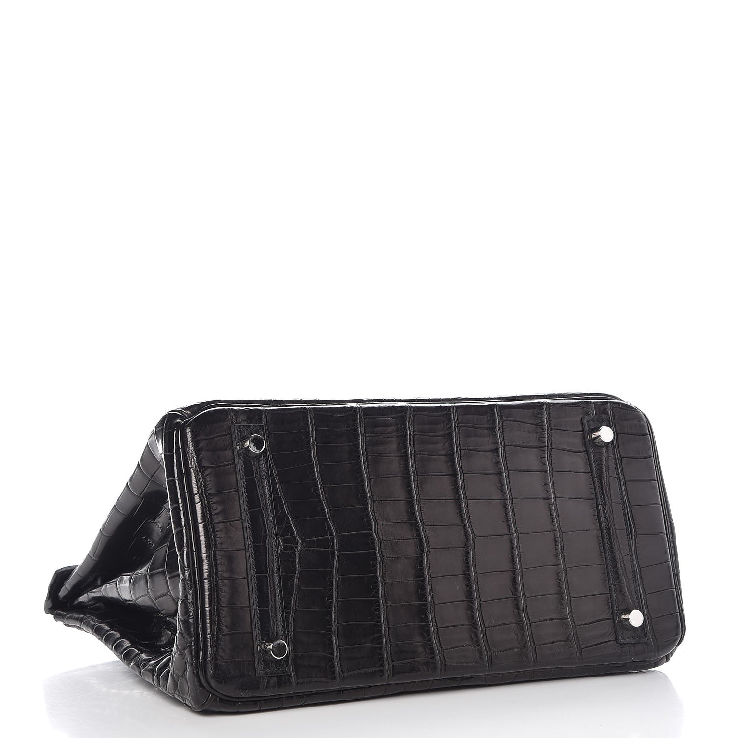 Hermes Matte Niloticus Crocodile Birkin 30 Black 5 of 27