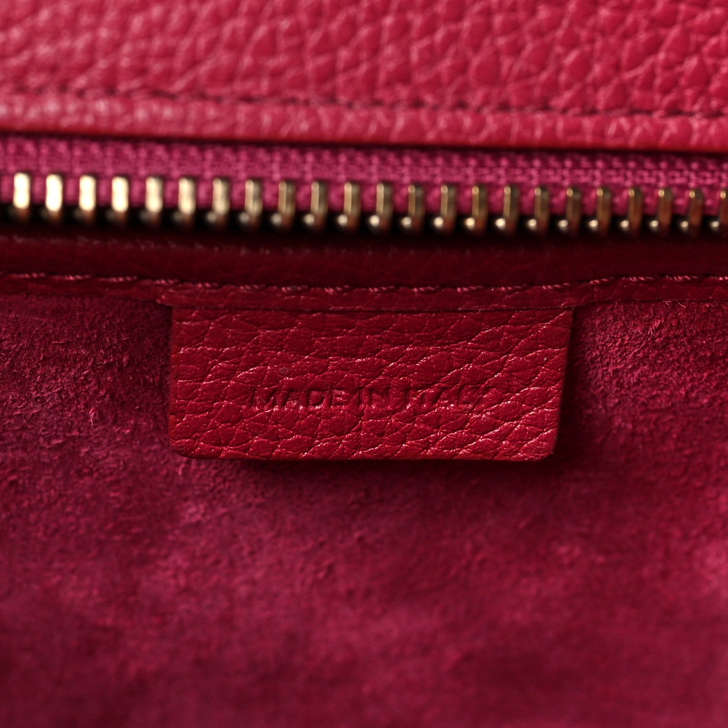 Celine Drummed Calfskin Nano Luggage Plum 7 of 9