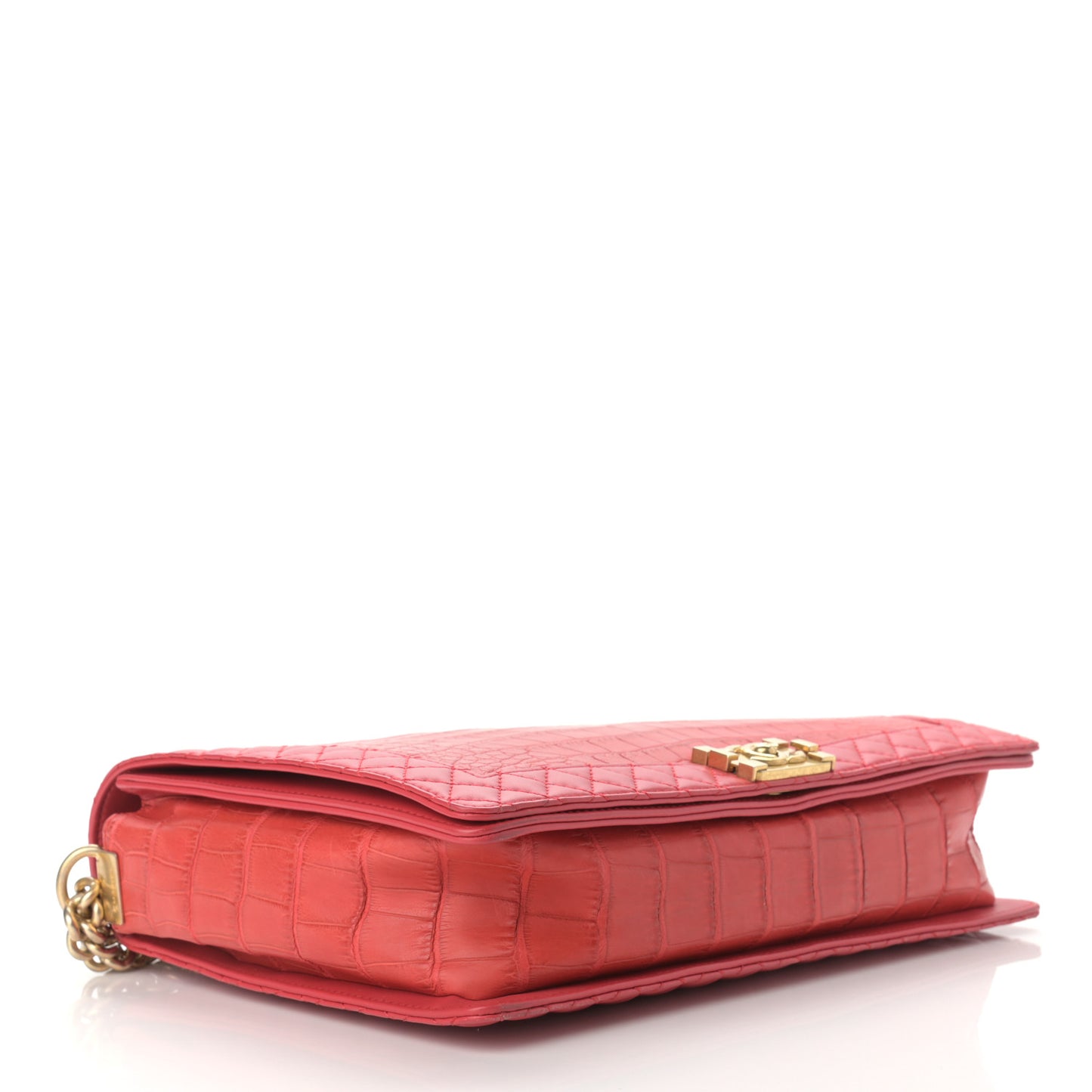 Alligator Large Boy Reverso Flap Red
