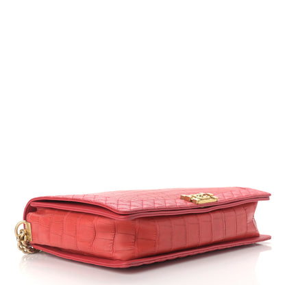 Chanel Alligator Large Boy Reverso Flap Red 4 of 10
