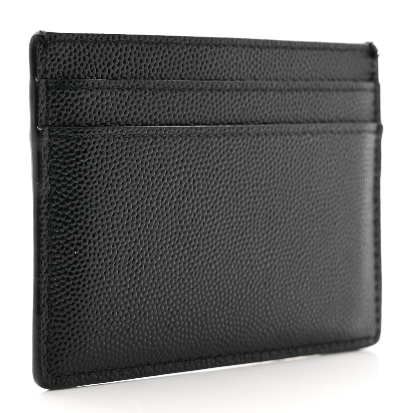 Grain De Poudre Monogram Credit Card Case Black