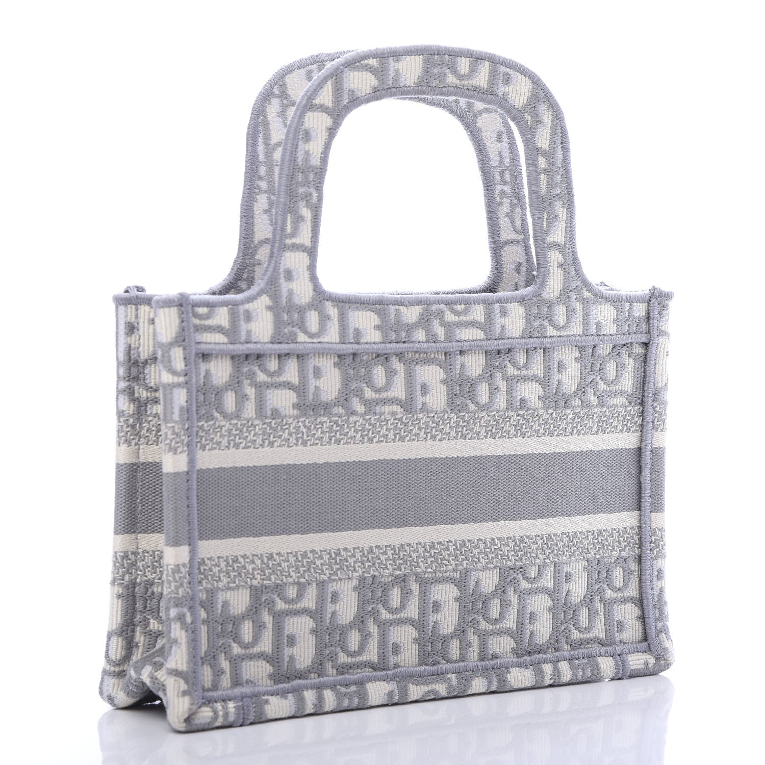 Christian Dior Oblique Mini Book Tote Grey Multicolor 3 of 9