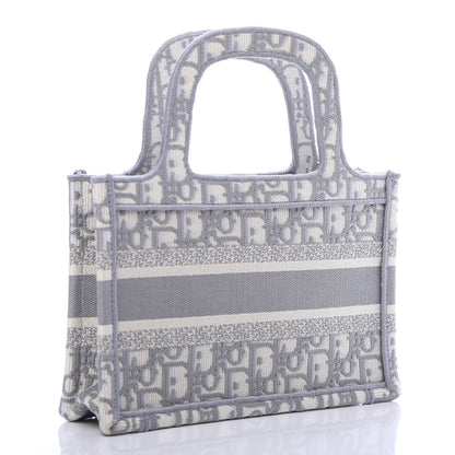 Christian Dior Oblique Mini Book Tote Grey Multicolor 3 of 9
