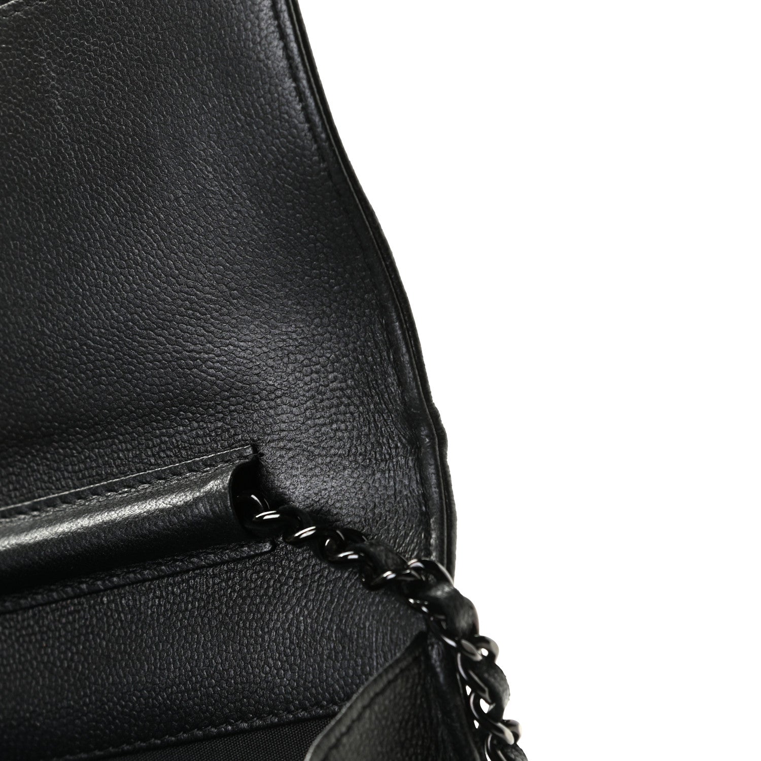 Chanel Caviar Quilted Boy Wallet On Chain WOC So Black 9 of 13
