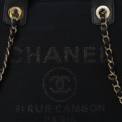 Chanel Mixed Fibers Small Deauville Tote Black 9 of 11