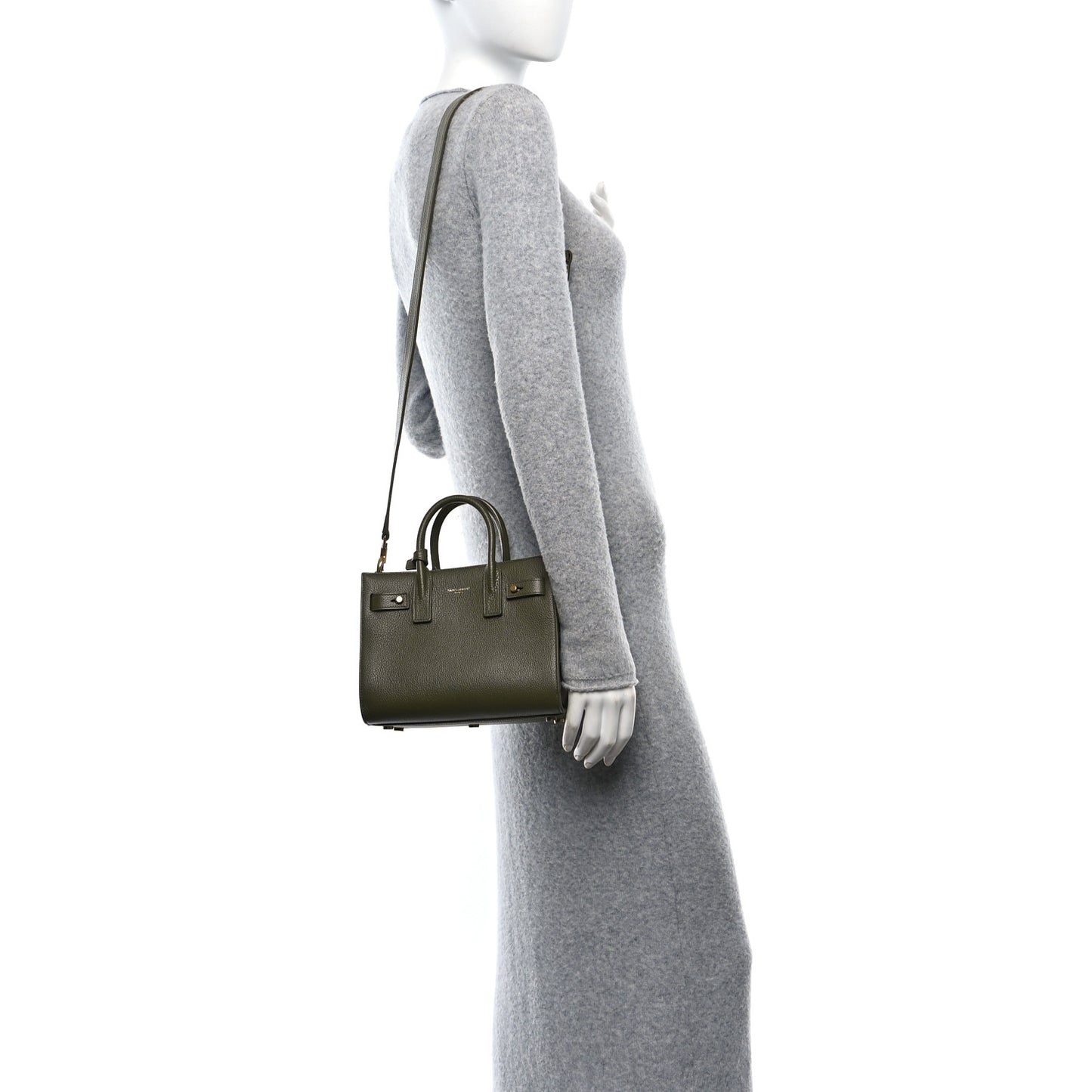 Grained Calfskin Nano Supple Sac De Jour Green
