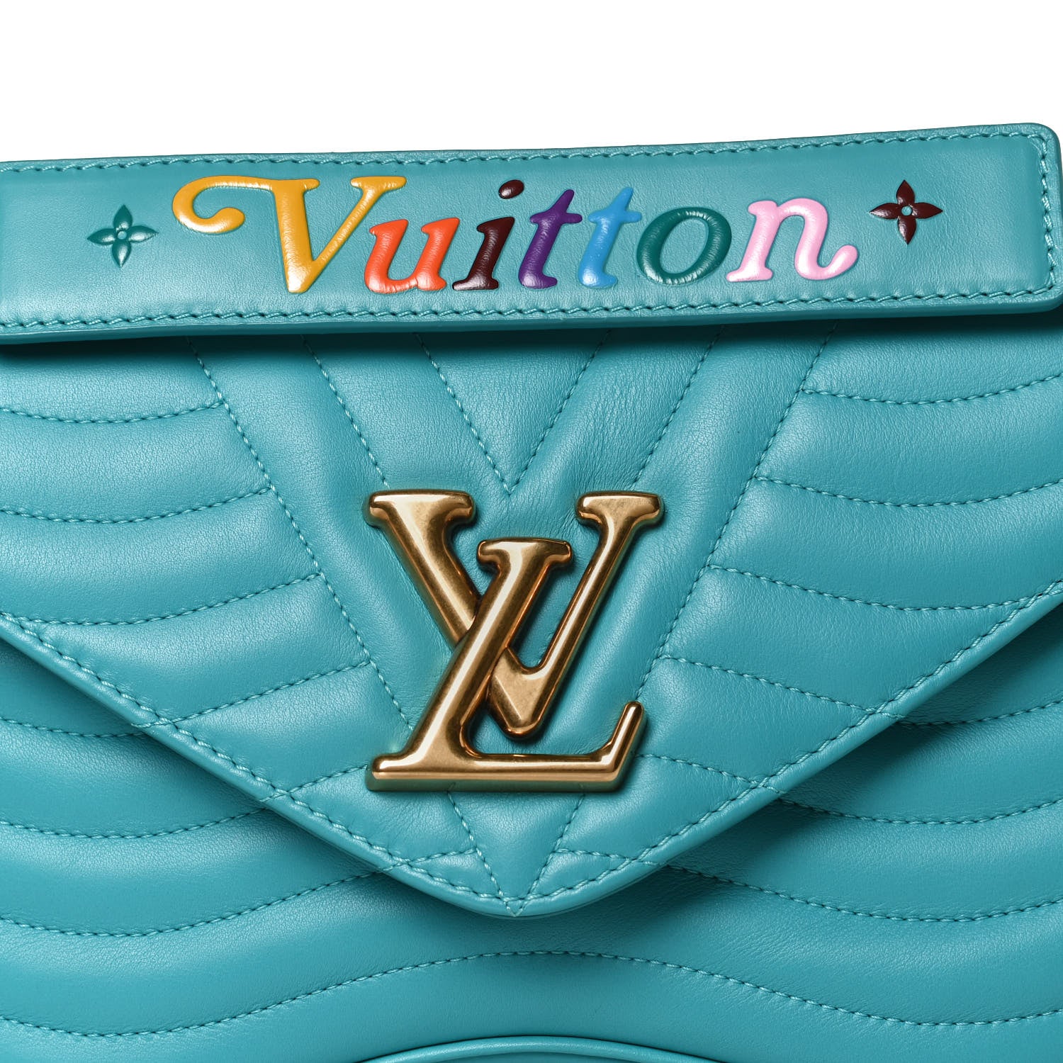 Louis Vuitton Calfskin New Wave Chain MM Malibu Green 8 of 12