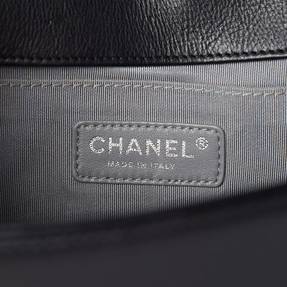 Chanel Calfskin Double Stitch Medium Boy Flap Black 6 of 12