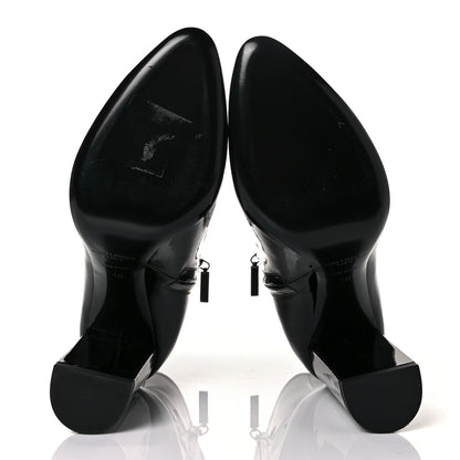 Saint Laurent Patent Loulou 95 Ankle Zip Boot 40 Black 5 of 9