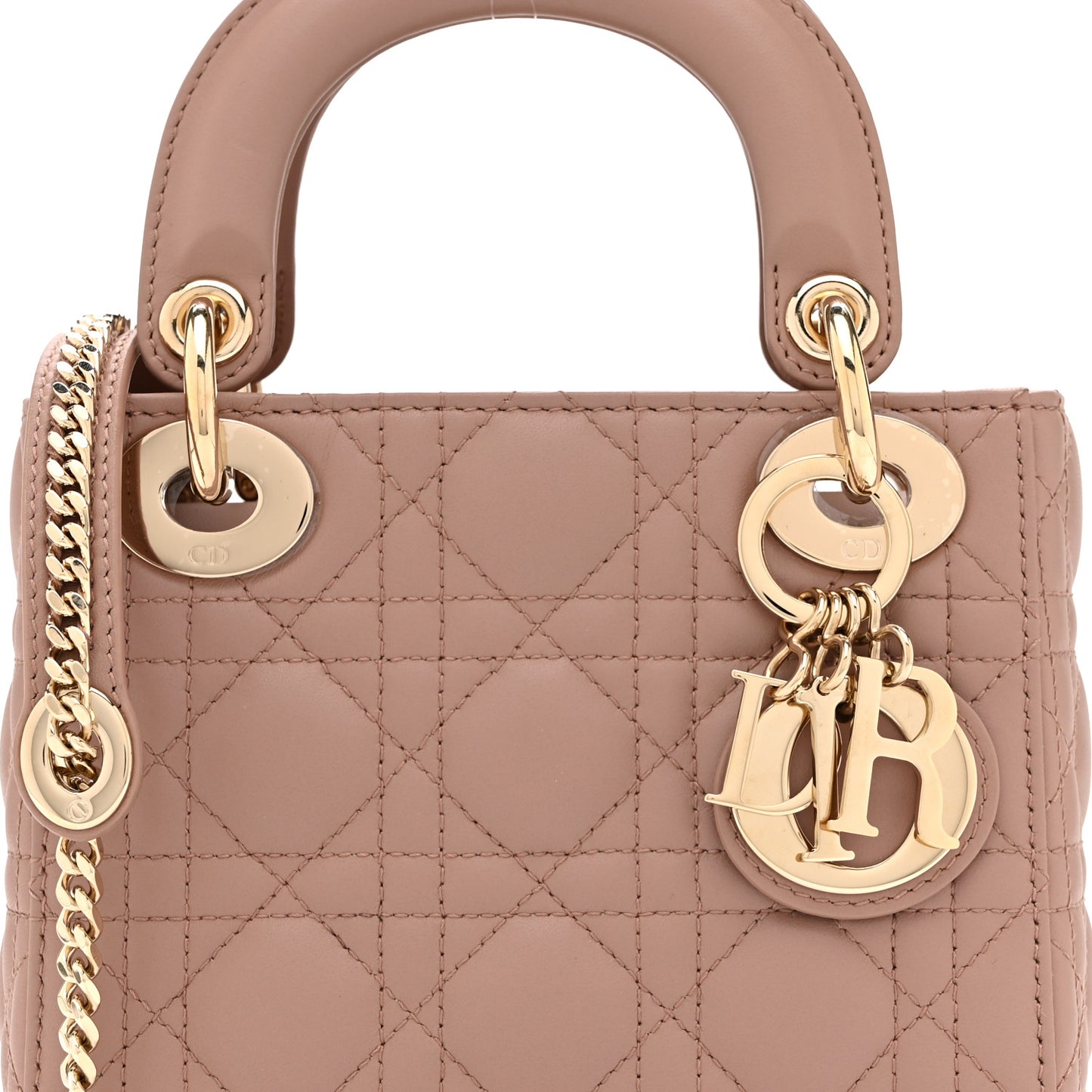 Lambskin Cannage Mini Lady Dior Fard