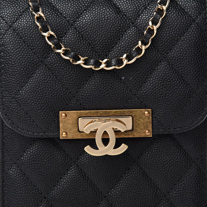 Chanel Caviar Quilted Golden Class Phone Holder Black 11 of 12