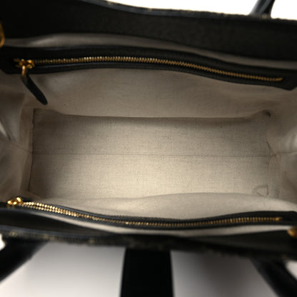 Gucci Jacquard Black Denim GG Monogram Textured Dollar Calfskin Medium Jackie 1961 Tote Black Ivory 5 of 10