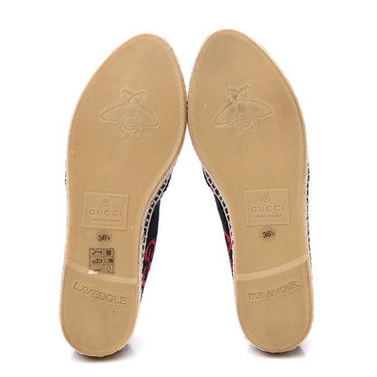 Gucci Terry Cloth GG Monogram Espadrilles 36.5 Blue Red 8 of 9