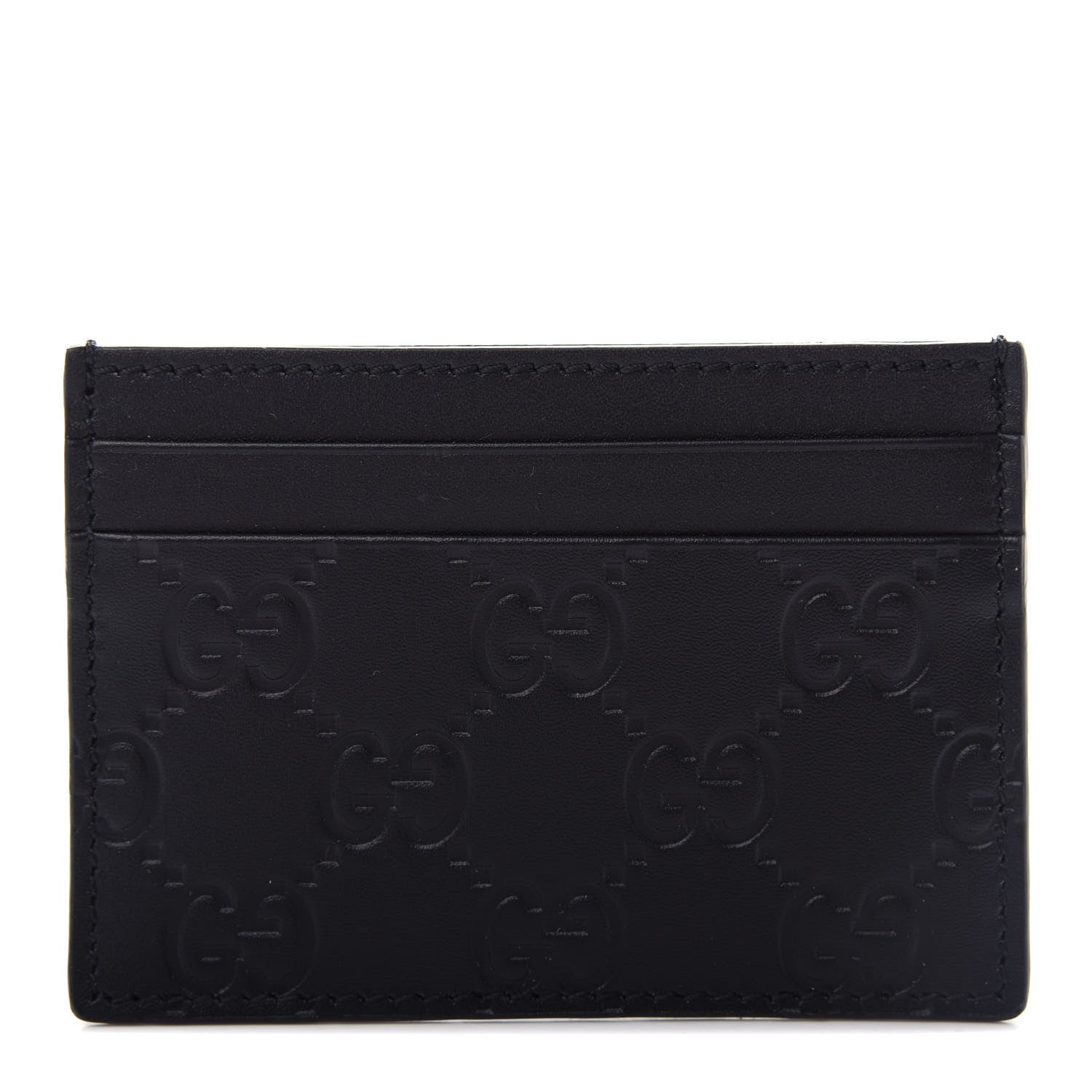 Gucci Guccissima Card Holder Black 1 of 6