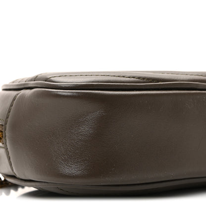 Saint Laurent Calfskin Matelasse Monogram Mini Lou Camera Bag Light Musk 9 of 10