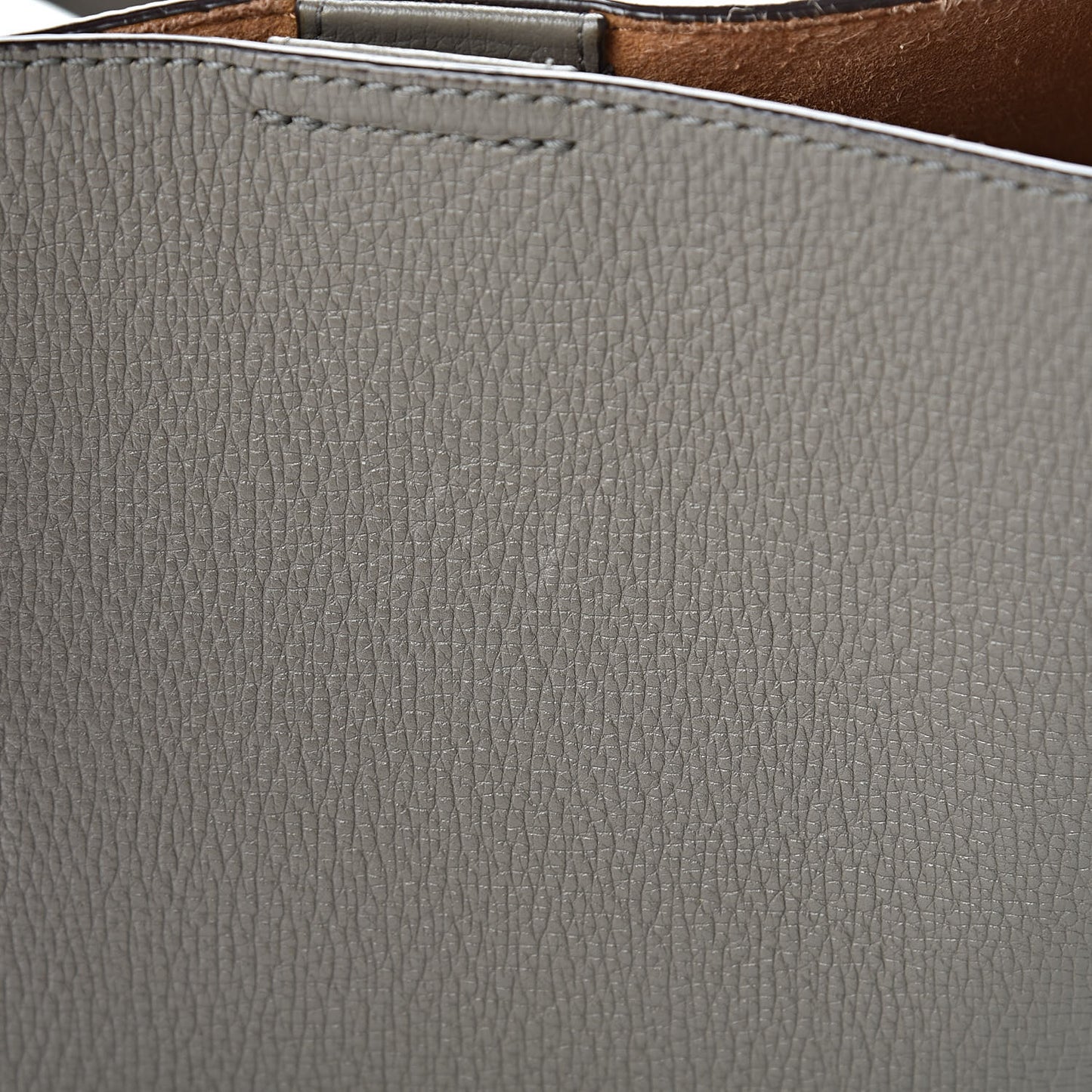 Grained Calfskin Visetos Medium Sarah Hobo Grey