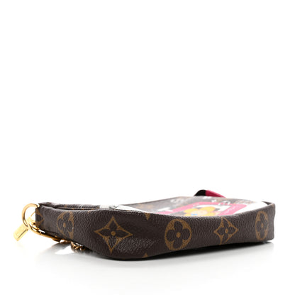 Louis Vuitton Monogram 2019 Christmas Animation Mini Courchevel Pochette Accessories Fuchsia 4 of 7