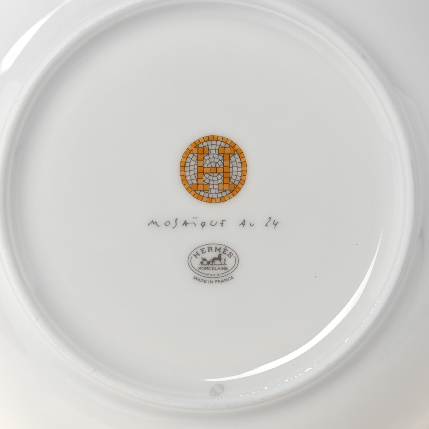 Porcelain Mosaique Au 24 Round Deep Platter Gold