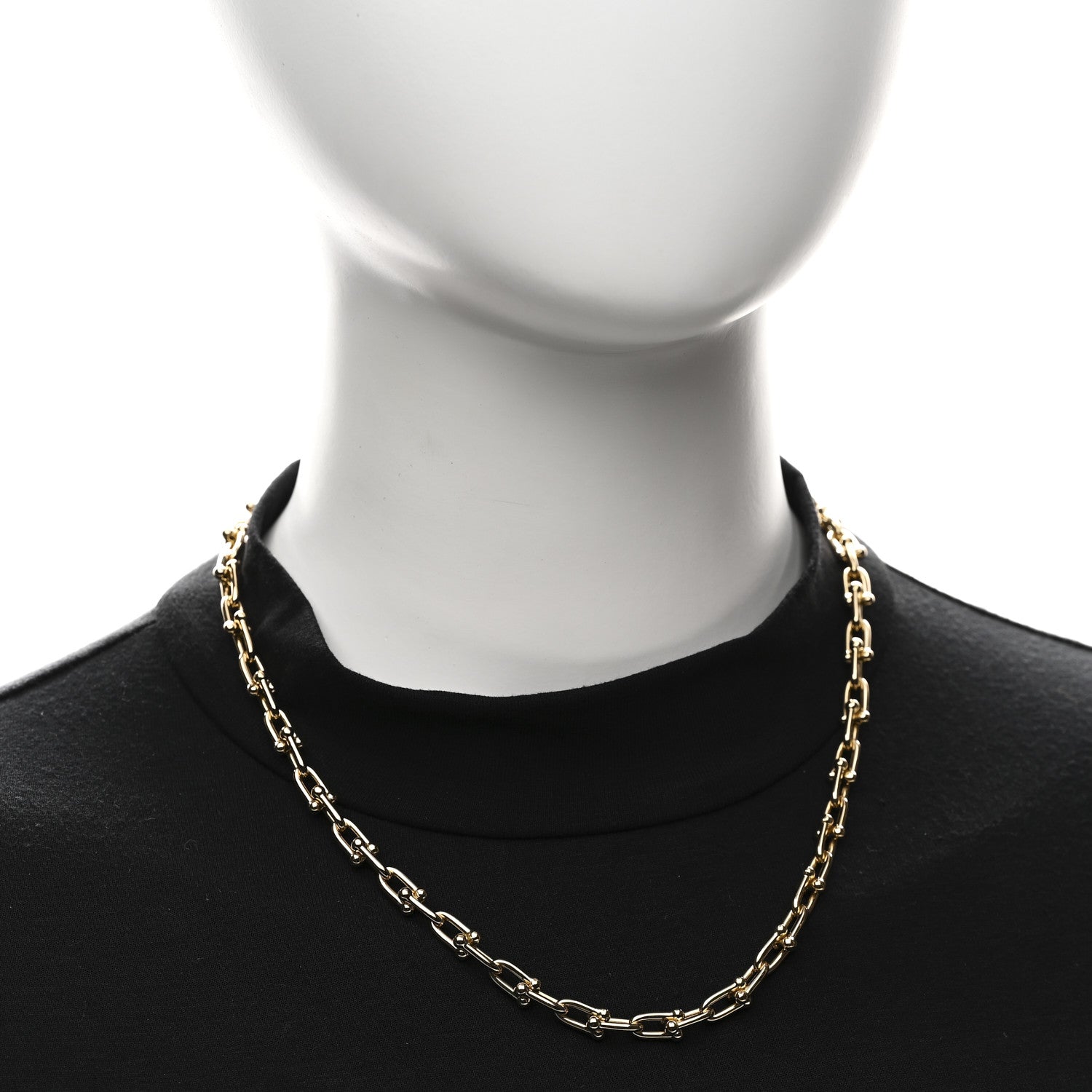 Tiffany 18K Yellow Gold Small HardWear Link Necklace 2 of 5