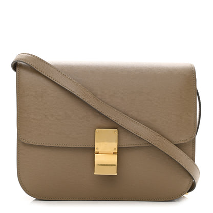 Celine Liege Calfskin Medium Classic Box Flap Bag Taupe 1 of 16