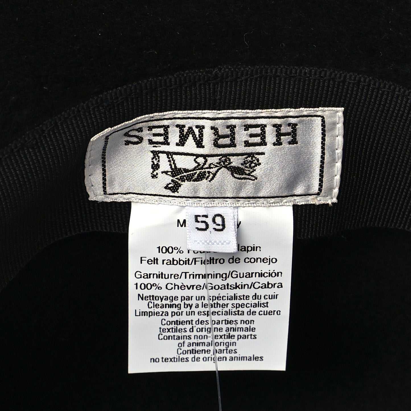 Rabbit Felt Vicky Hat 59 Black