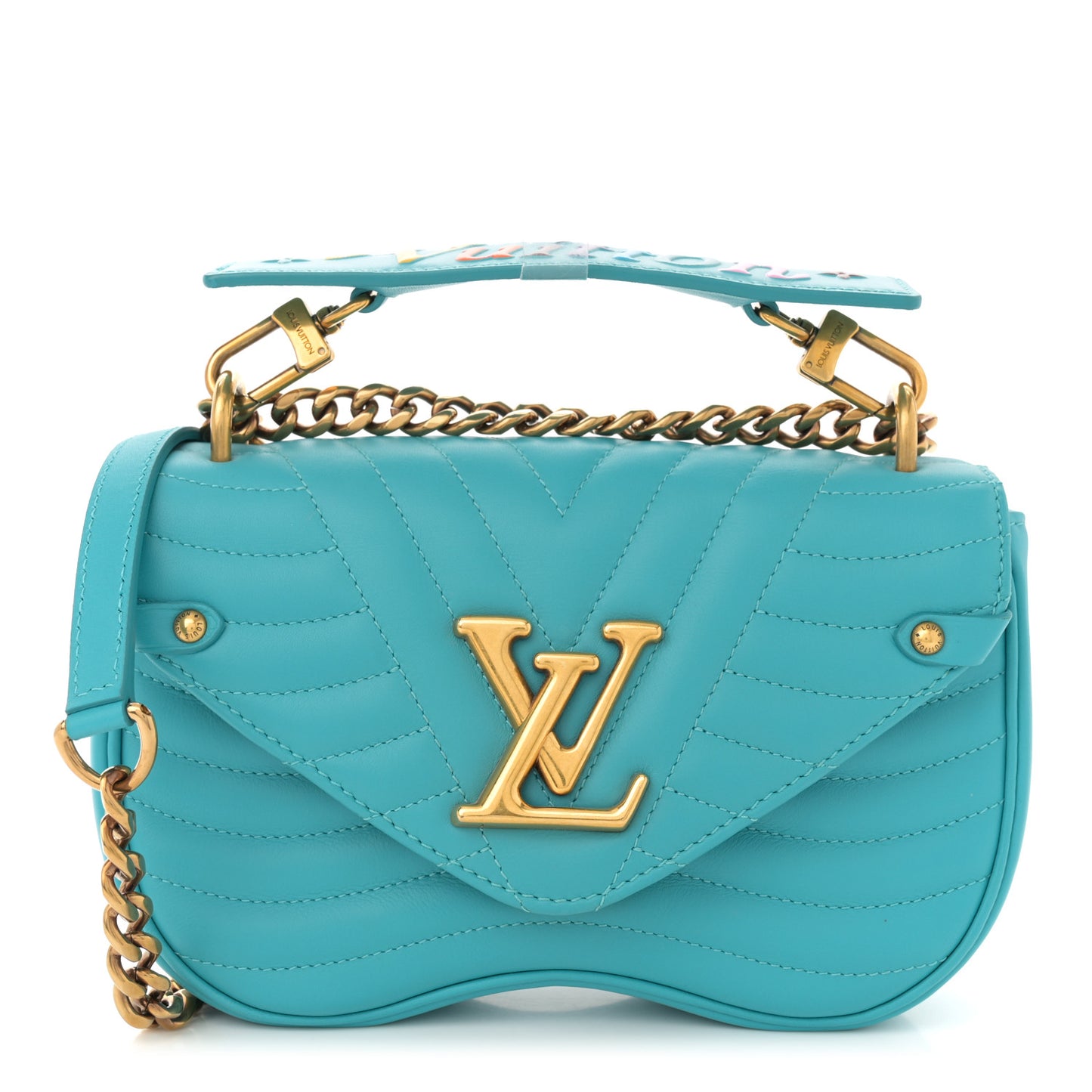 Calfskin New Wave Chain PM Malibu Green
