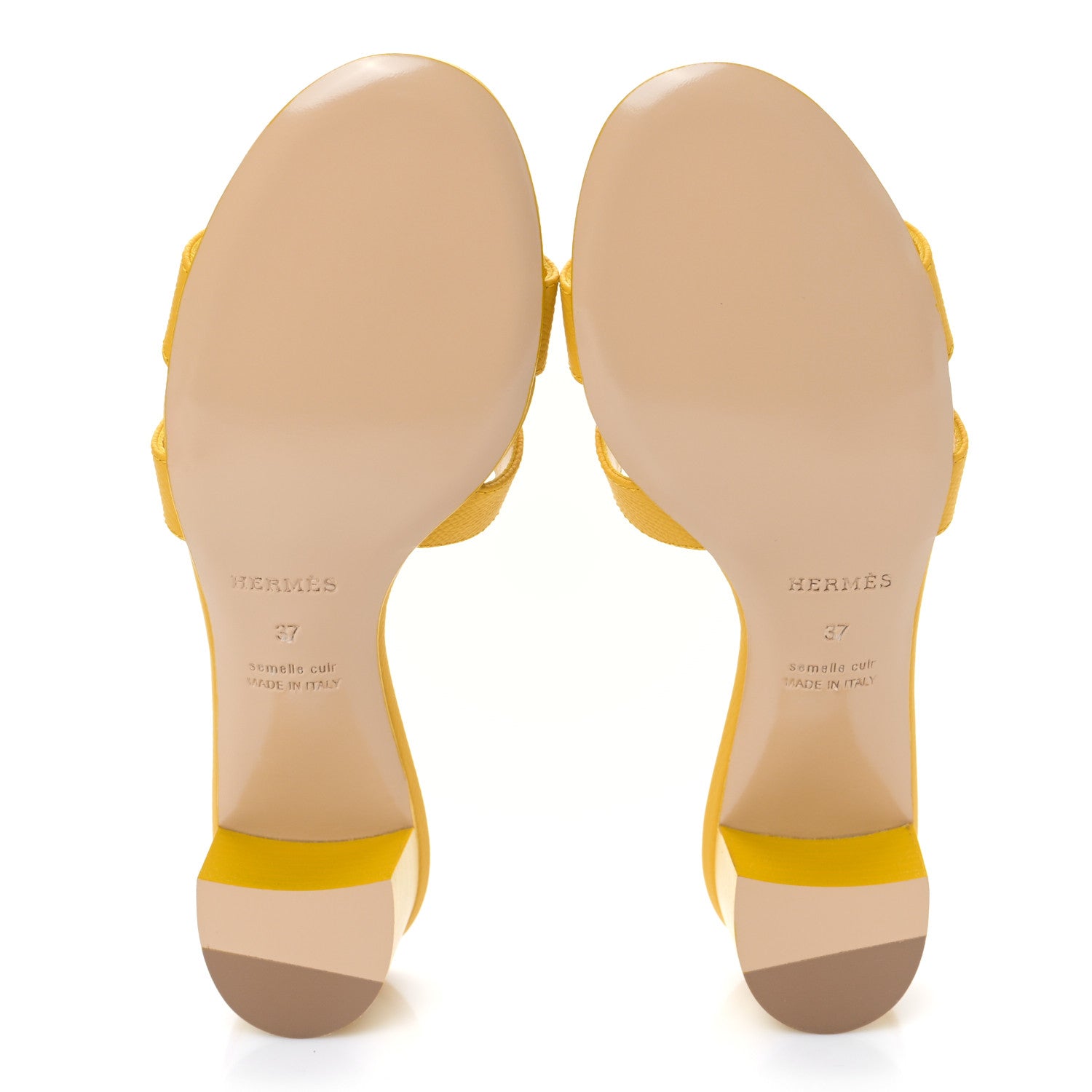 Hermes Epsom Oasis Sandals 37 Bouton D'Or 5 of 8