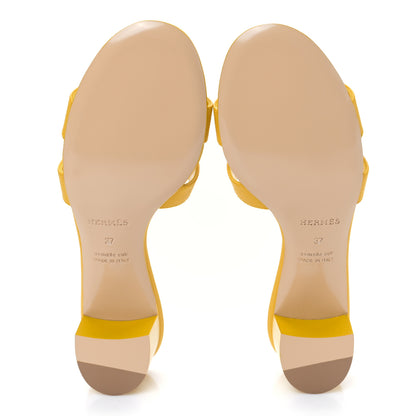 Hermes Epsom Oasis Sandals 37 Bouton D'Or 5 of 8