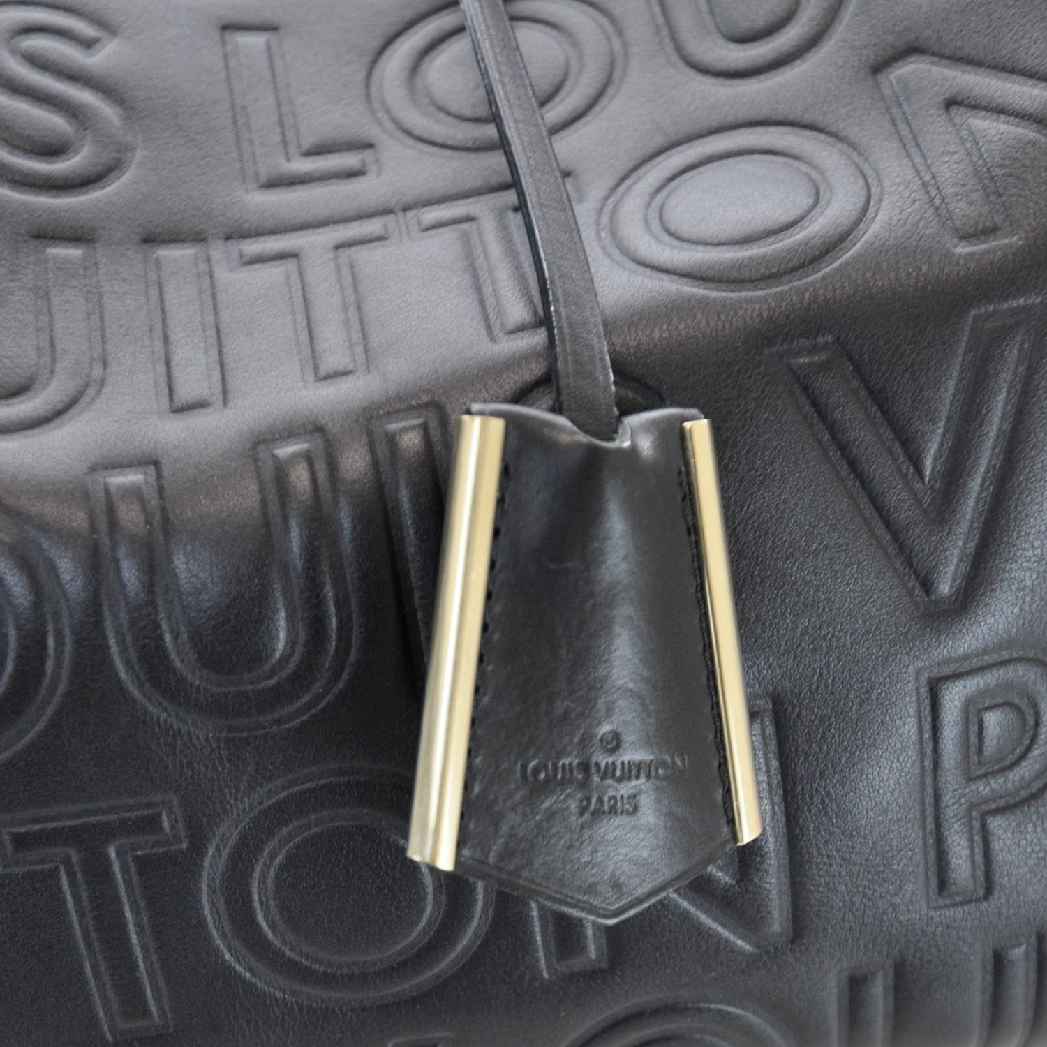 Louis Vuitton Calfskin Embossed Speedy Cube 30 Black 11 of 12