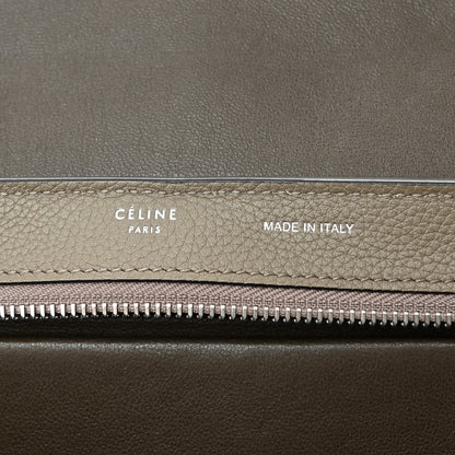 Celine Drummed Calfskin Suede Small Trapeze Souris 6 of 10