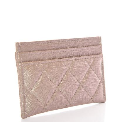 Chanel Iridescent Caviar Quilted Card Holder Beige 3 of 9