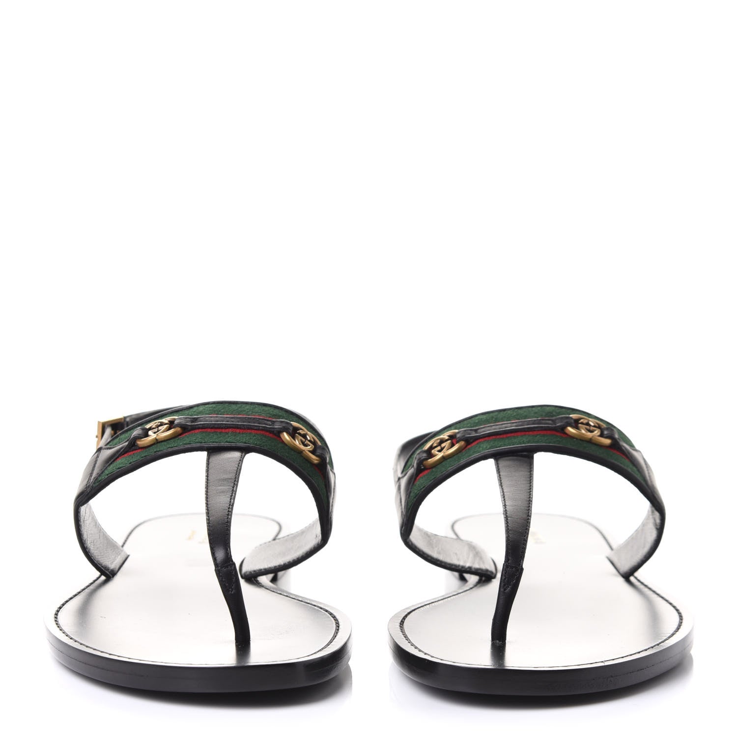 Gucci Nylon Web Lifford Jakarta Sandals 40.5 Black 2 of 10