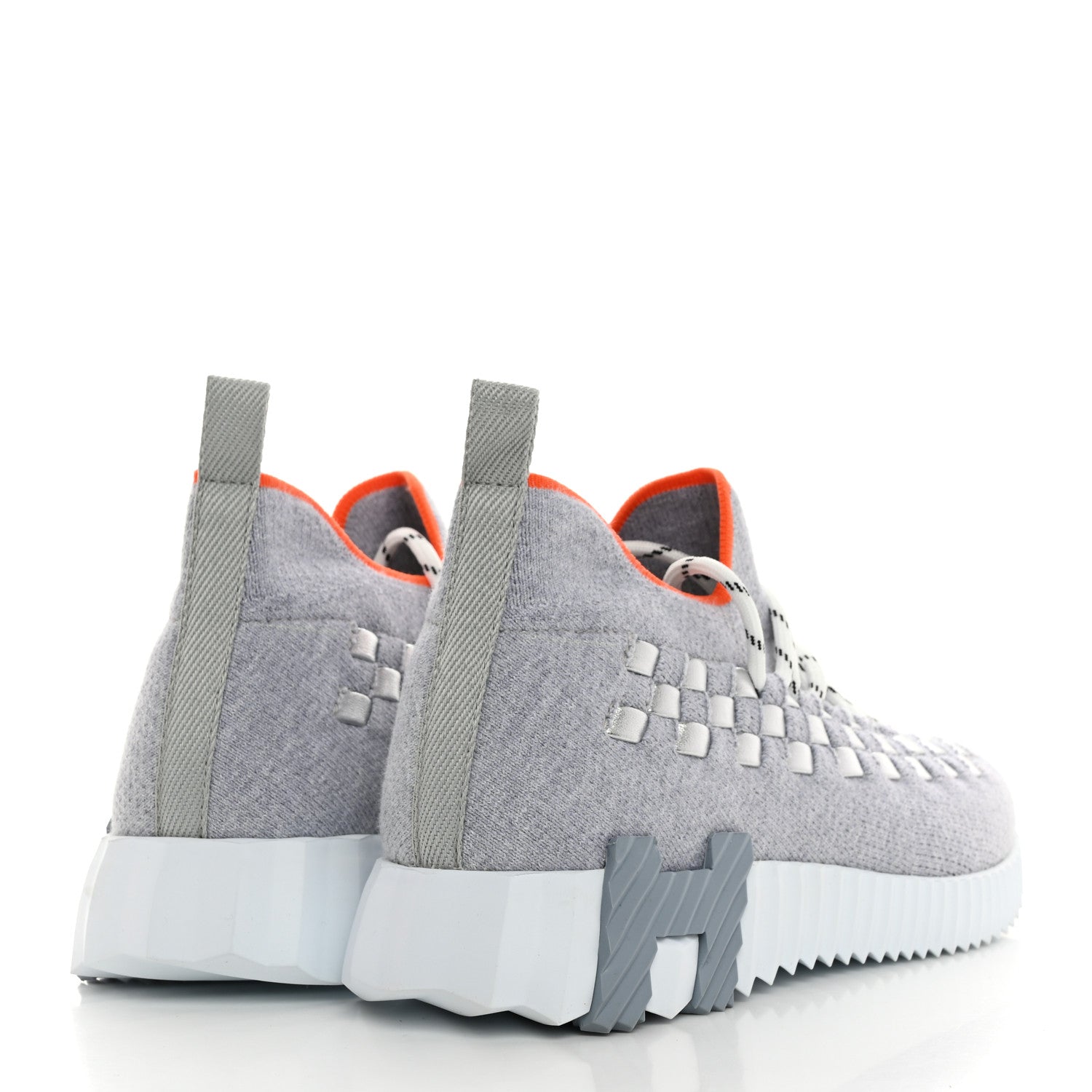 Hermes Technical Canvas Womens Flex Slip-On Sneaker 36.5 Gris Silex 4 of 8