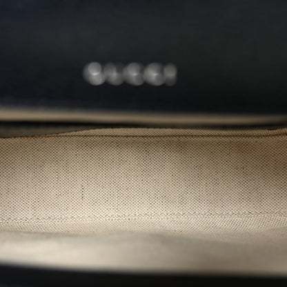 Gucci GG Supreme Monogram Textured Dollar Calfskin Web Mini Horsebit 1955 Shoulder Bag Beige Blue 5 of 10