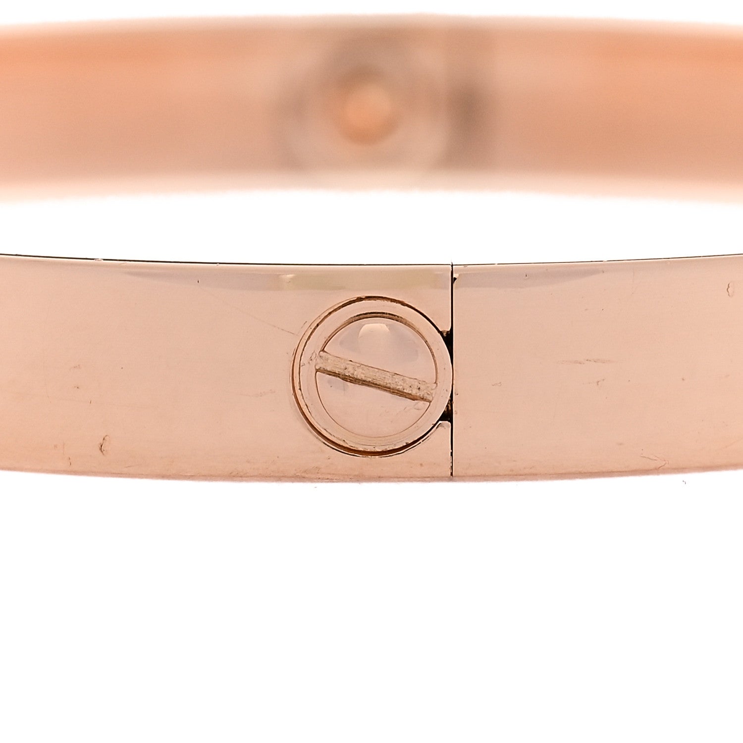 Cartier 18K Pink Gold 4 Diamond LOVE Bracelet 17 6 of 9