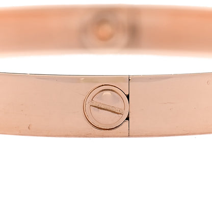 Cartier 18K Pink Gold 4 Diamond LOVE Bracelet 17 6 of 9