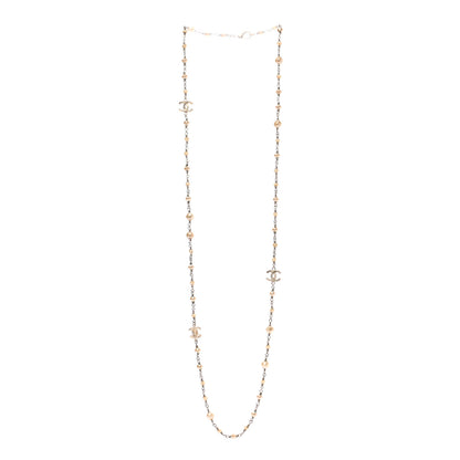 Chanel Pearl CC Long Necklace Gold 4 of 6