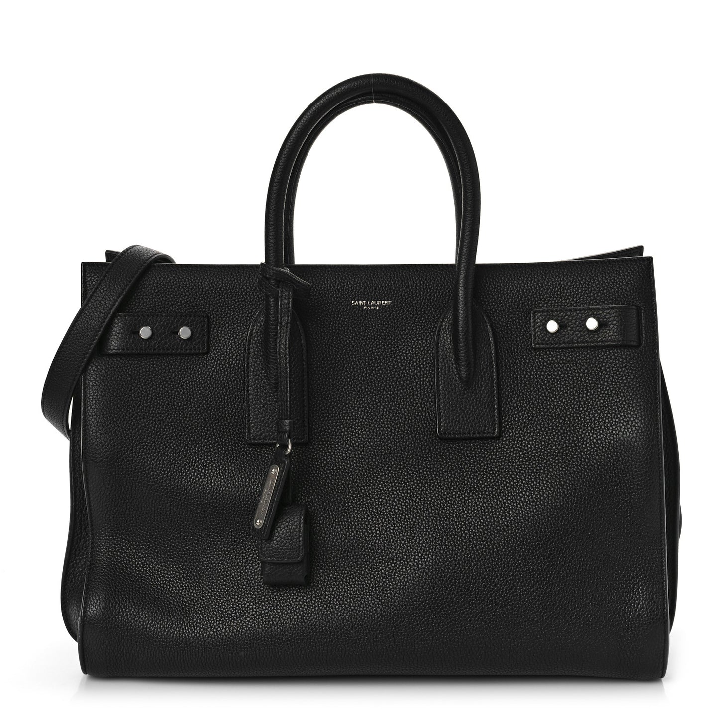 Grained Calfskin Medium Souple Sac De Jour Black