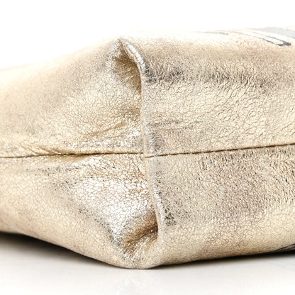 Chanel Metallic Lambskin Print Clutch Gold 9 of 12