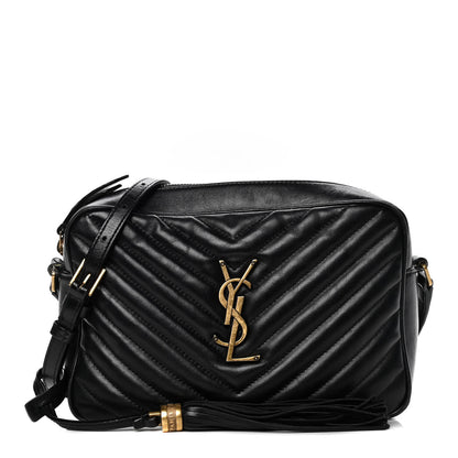 Saint Laurent Calfskin Matelasse Monogram Lou Camera Bag Black 1 of 10