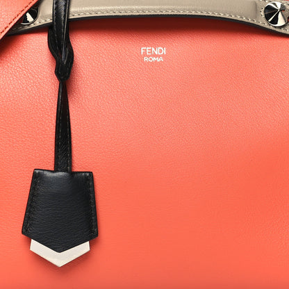 Fendi Vitello Dolce 4 Color Medium By The Way Boston Bag Pimento Black Multicolor 11 of 13