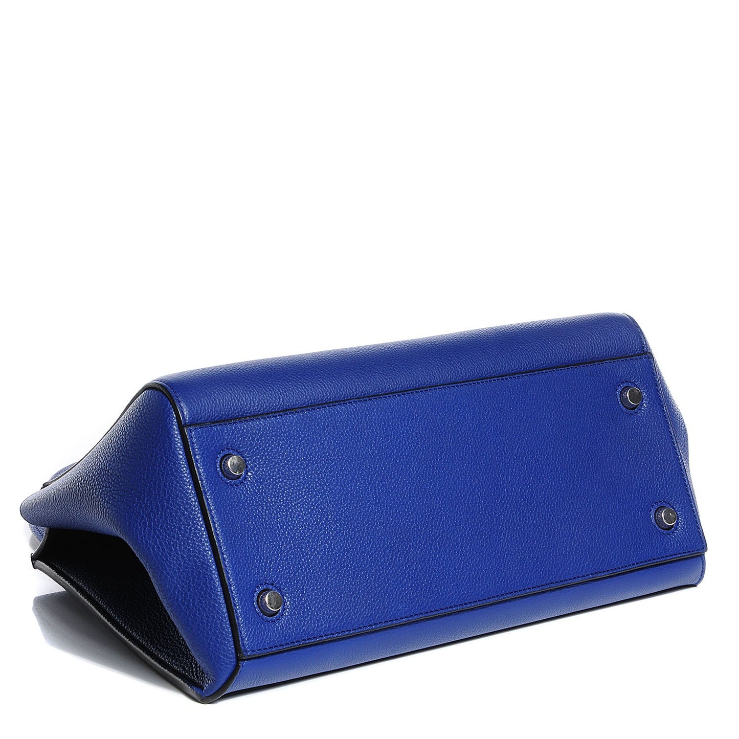 Grained Calfskin Small Edge Shoulder Bag Cobalt
